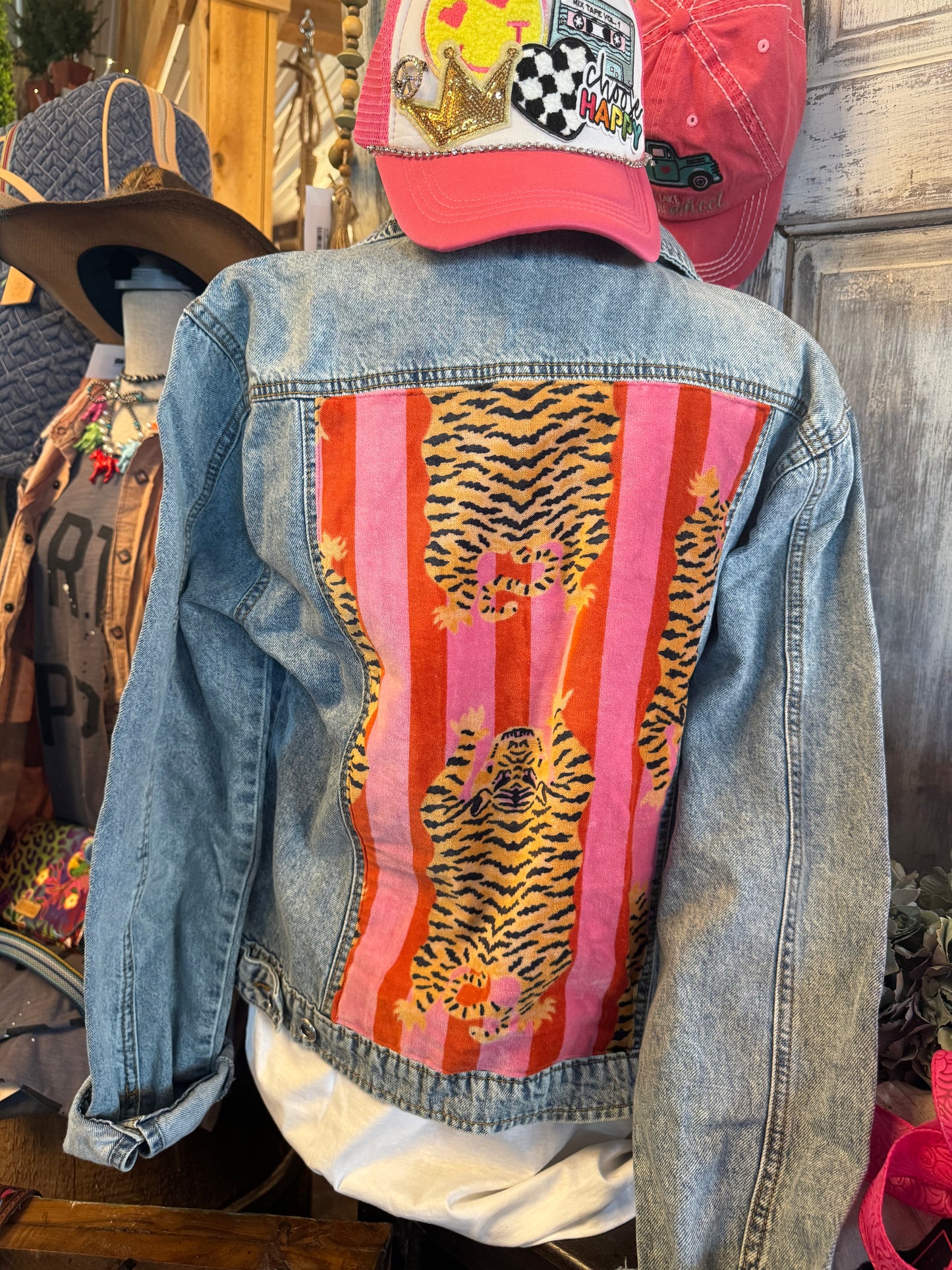 Wild Cheetah Light Denim Jacket