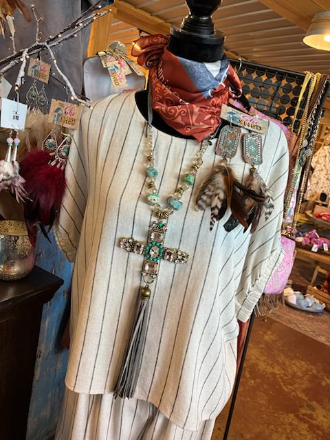 Puff Sleeve Stripe Top