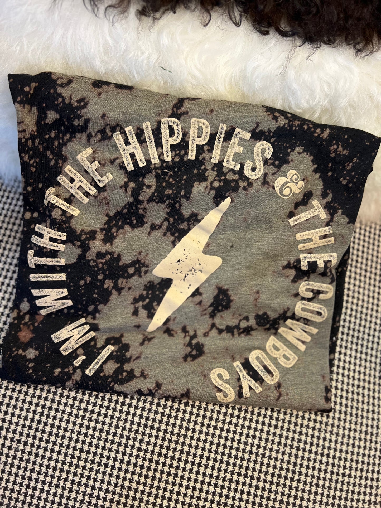 Black Bleach Hippie Tee