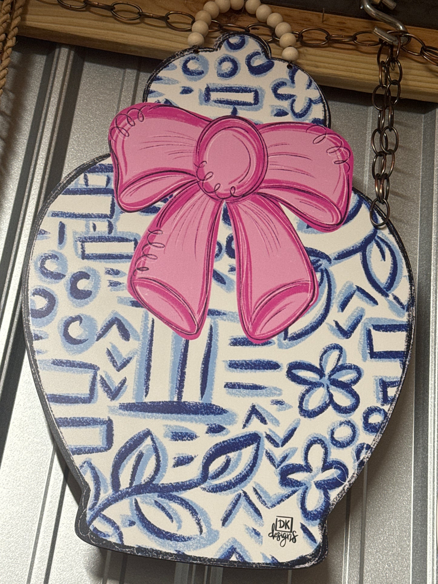 Chinoiserie Jar Pink Hanger