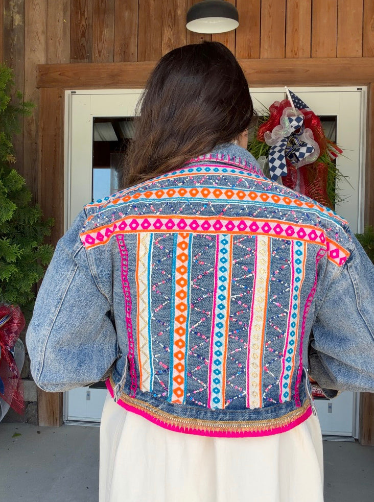 Vibrant & Embroidered Aztec Jacket