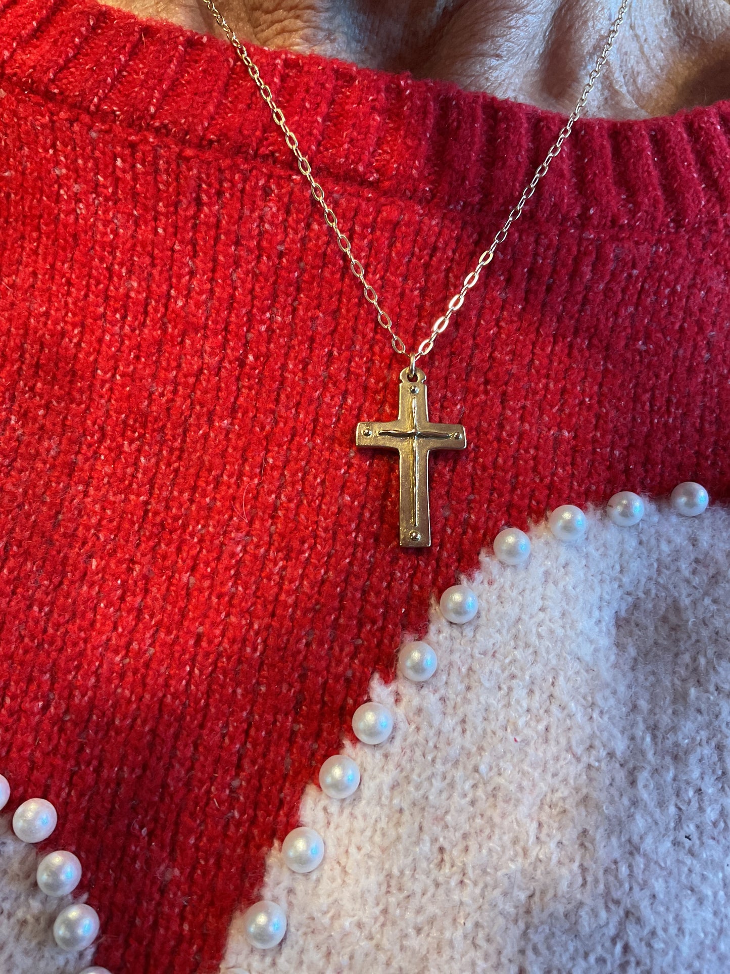 16" Cross Necklace (Titus 3:4-5)