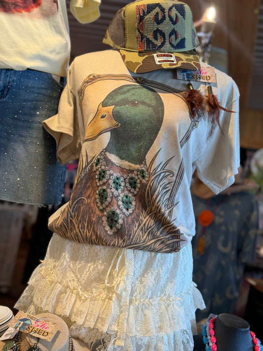 Duck w/ da Bling Concho Necklace Tee