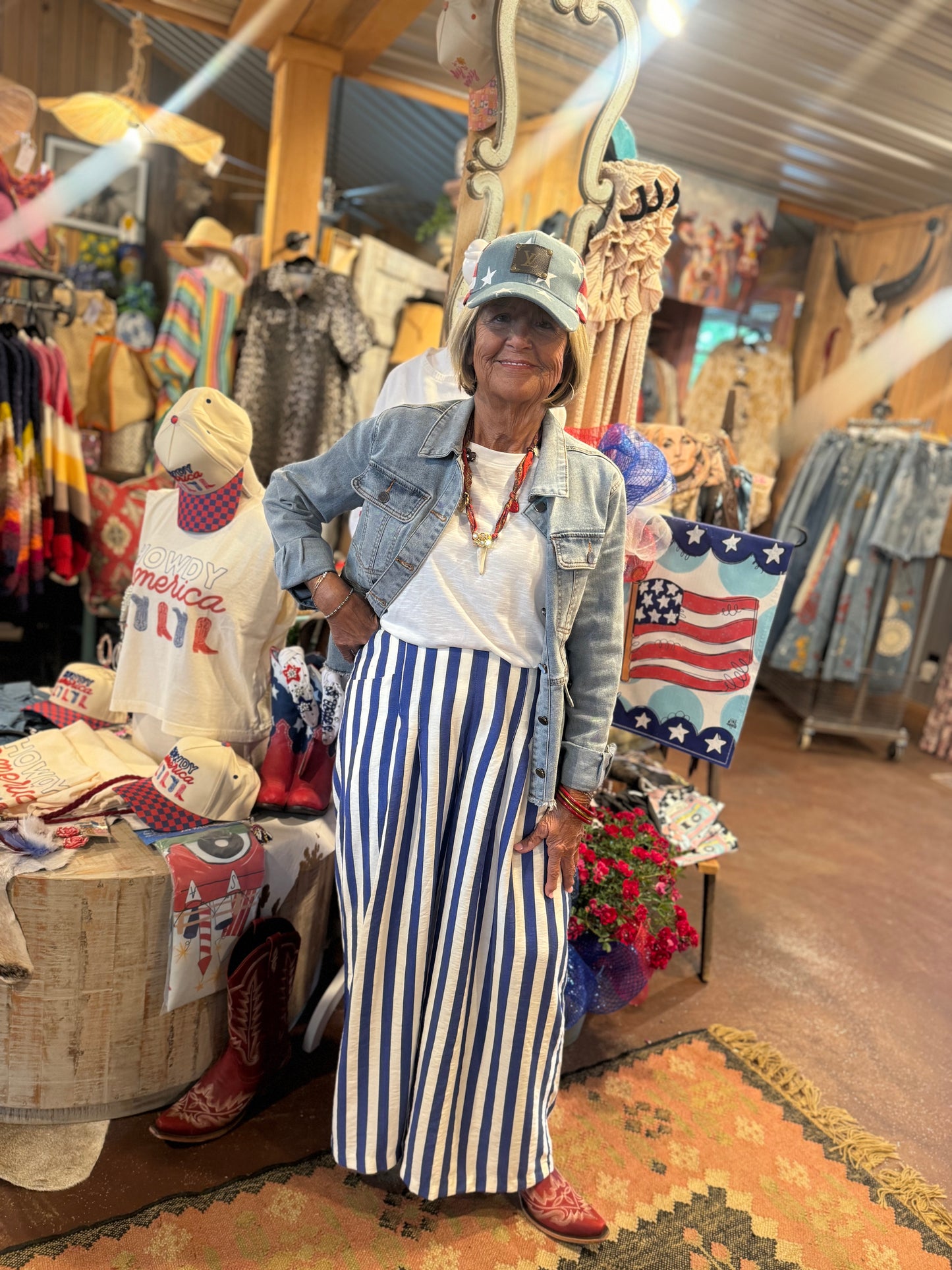 Stripe Wide Leg Pants