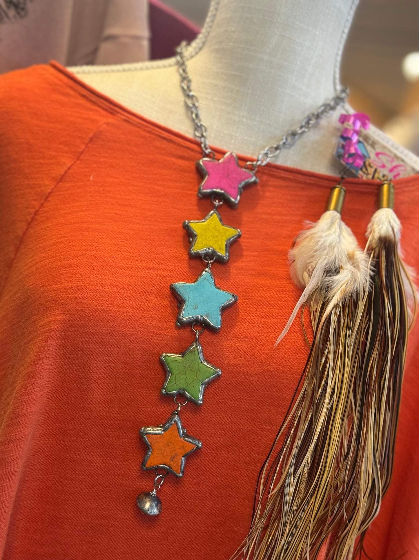 Colorful Star Drop Choker