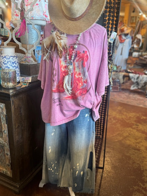 Mauve Boot Bar Tee