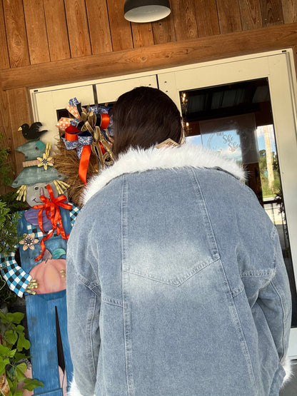 Light Denim (Fur Collar) Jacket