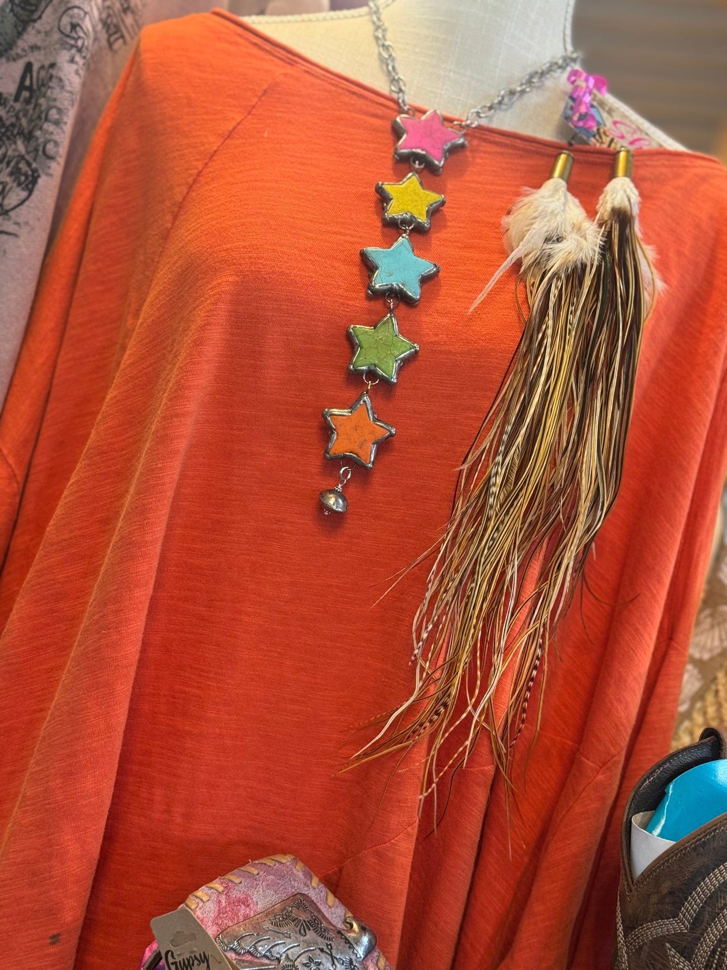 Colorful Star Drop Choker