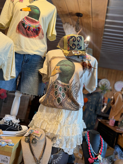 Duck w/ da Bling Concho Necklace Tee