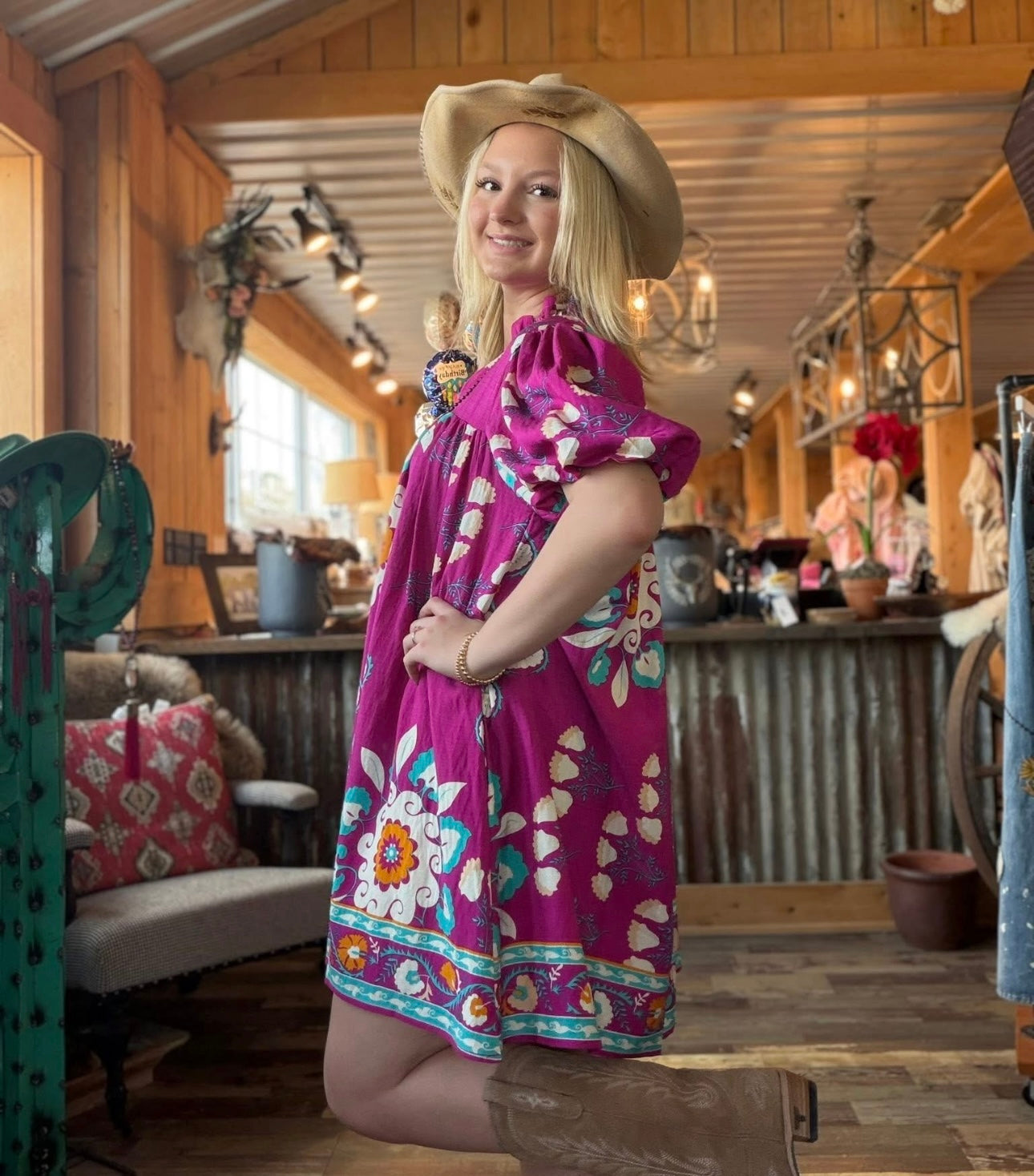 Spring Time Magenta Dress