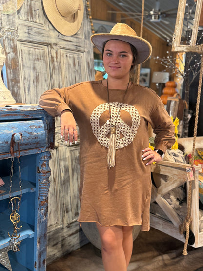 Camel & Peace Dress