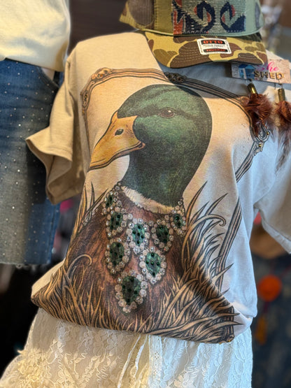 Duck w/ da Bling Concho Necklace Tee