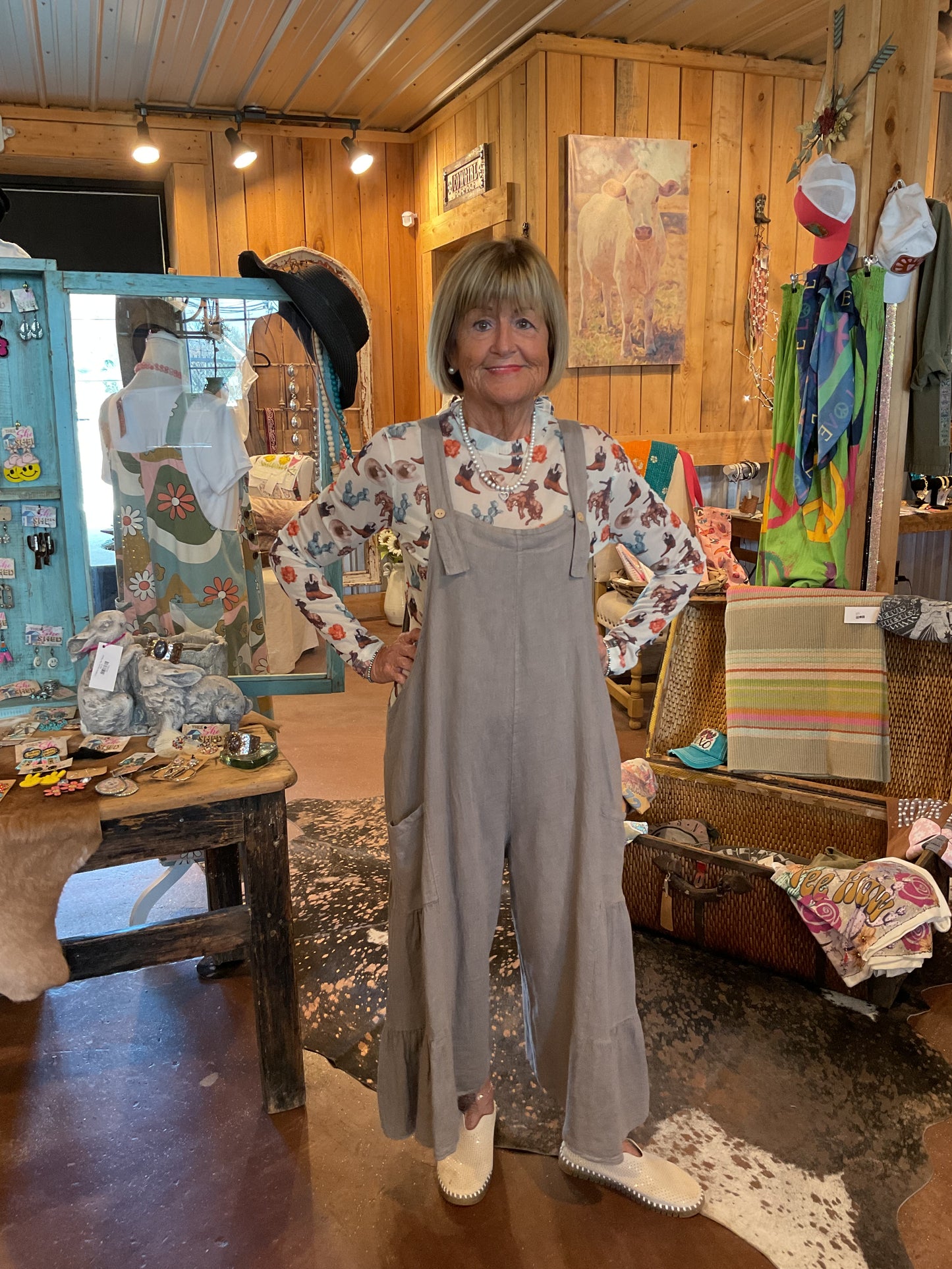 Tan Linen Jumpsuit