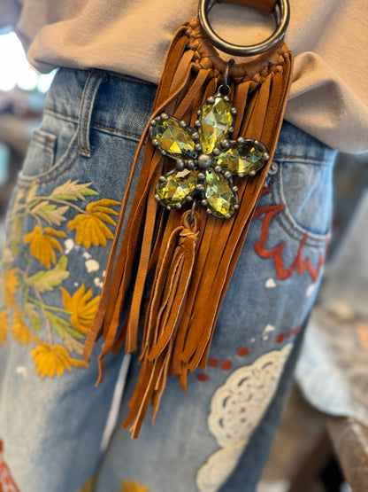Denim Lace n Floral Pants
