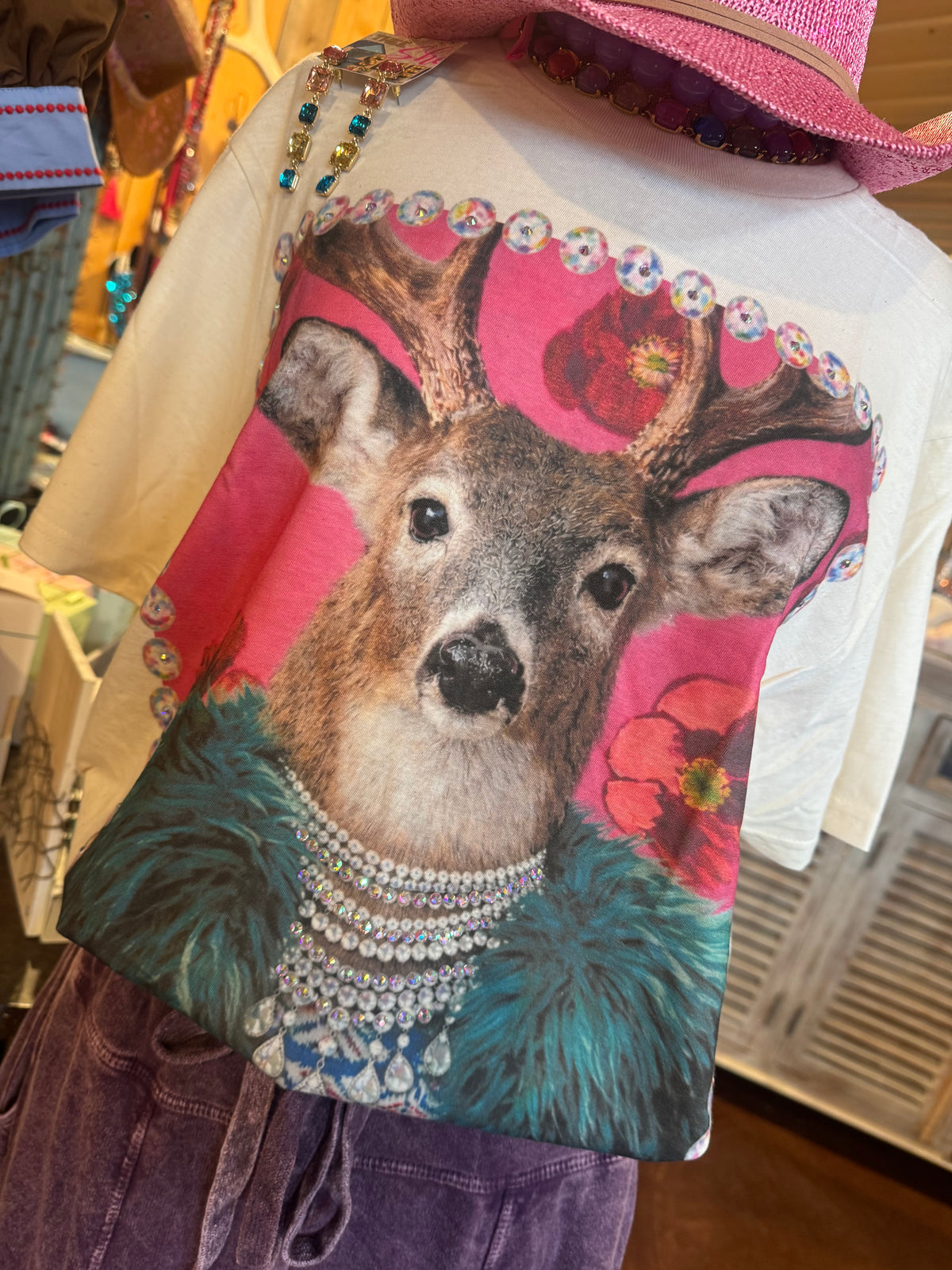 Cute Deer Bling Tee