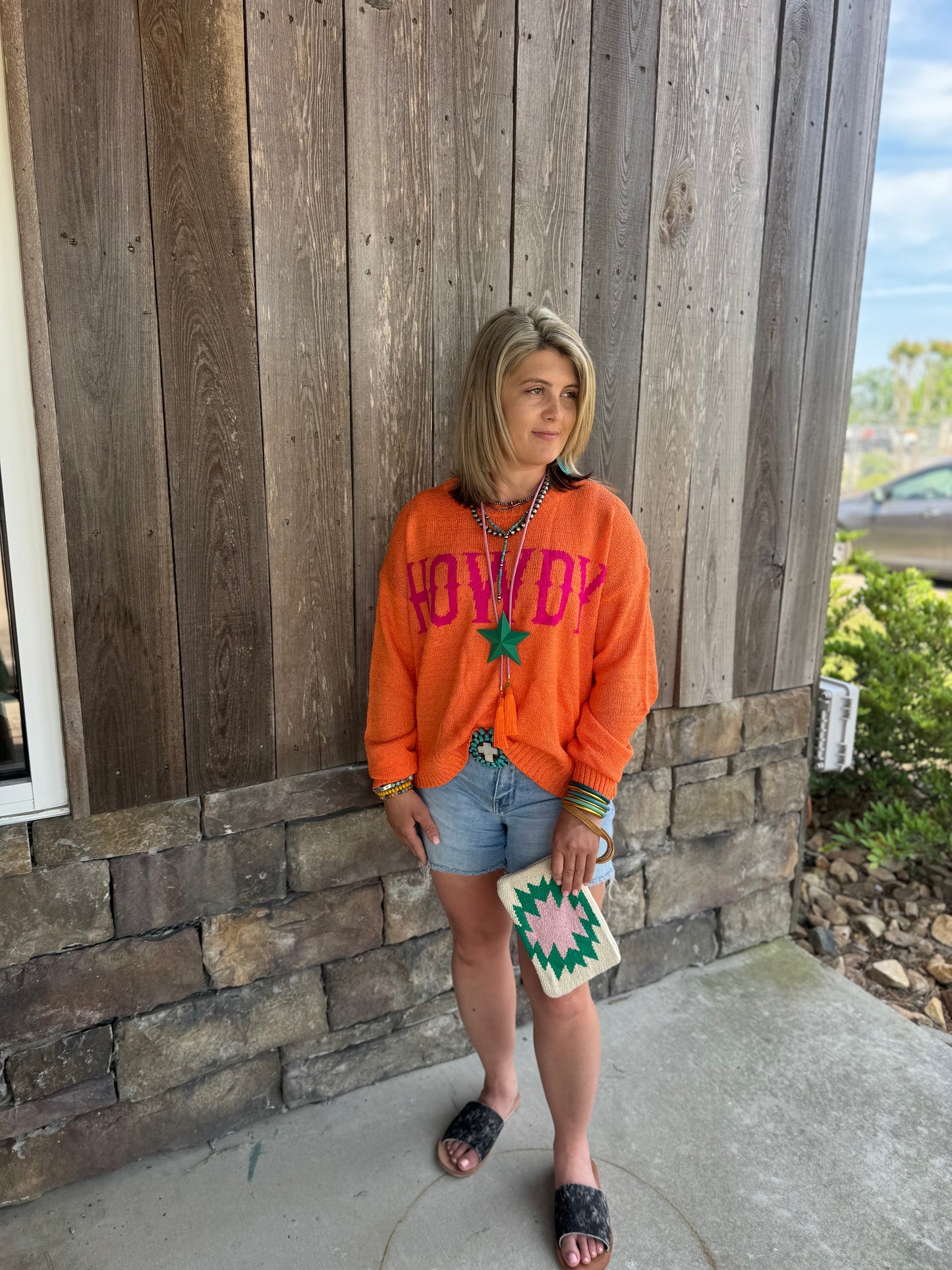 Miss Howdy Orange Sweater