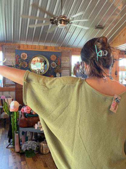 Olive On/Off Shoulder Top