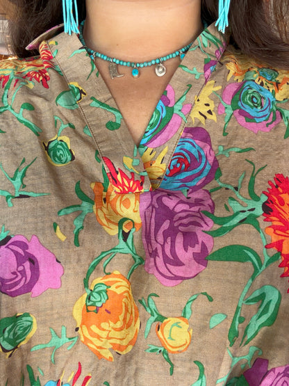 Boho Fun Floral LS Top