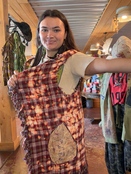 Denim Double Take Plaid Vest