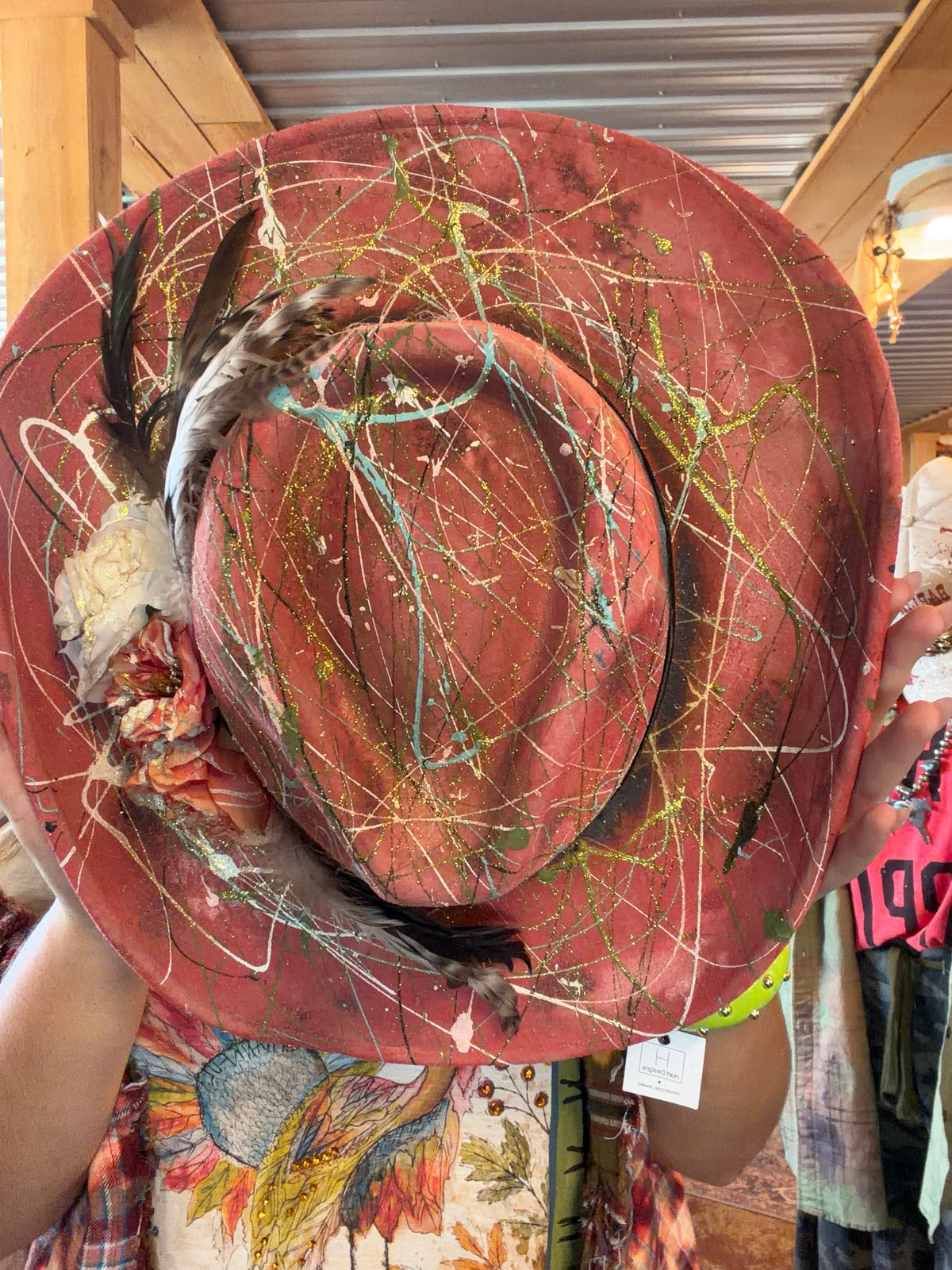 Unique Fancy Paint Splattered Hat