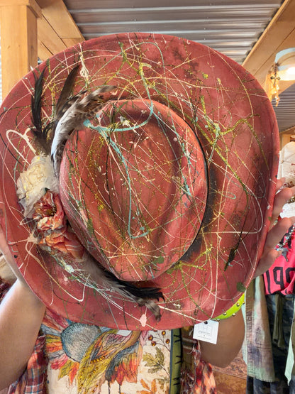 Unique Fancy Paint Splattered Hat