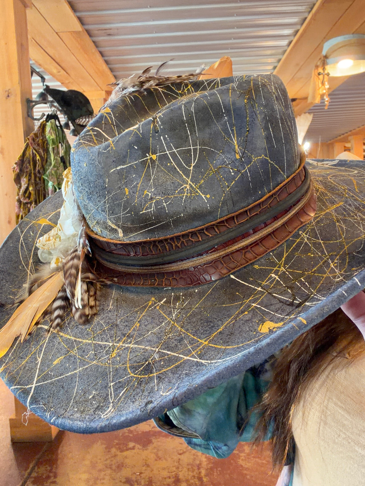 Unique Fancy Paint Splattered Hat