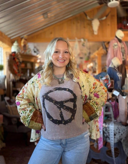 Roses & Floral Peace Graphic Top