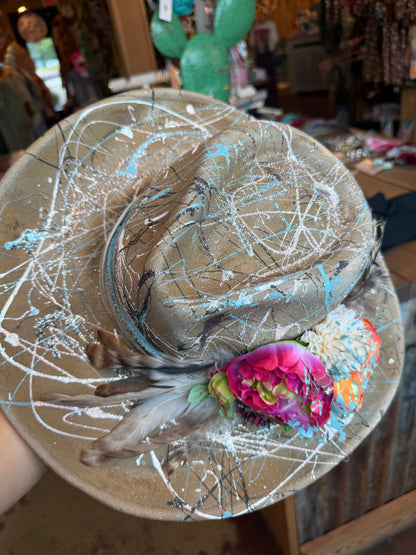 Unique Fancy Paint Splattered Hat