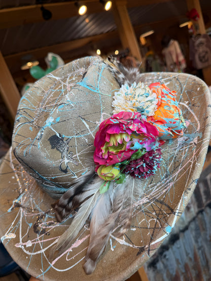Unique Fancy Paint Splattered Hat