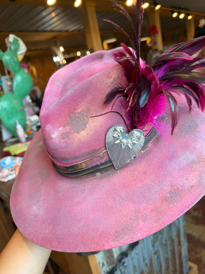 Hot Pink Rare Heart Hat
