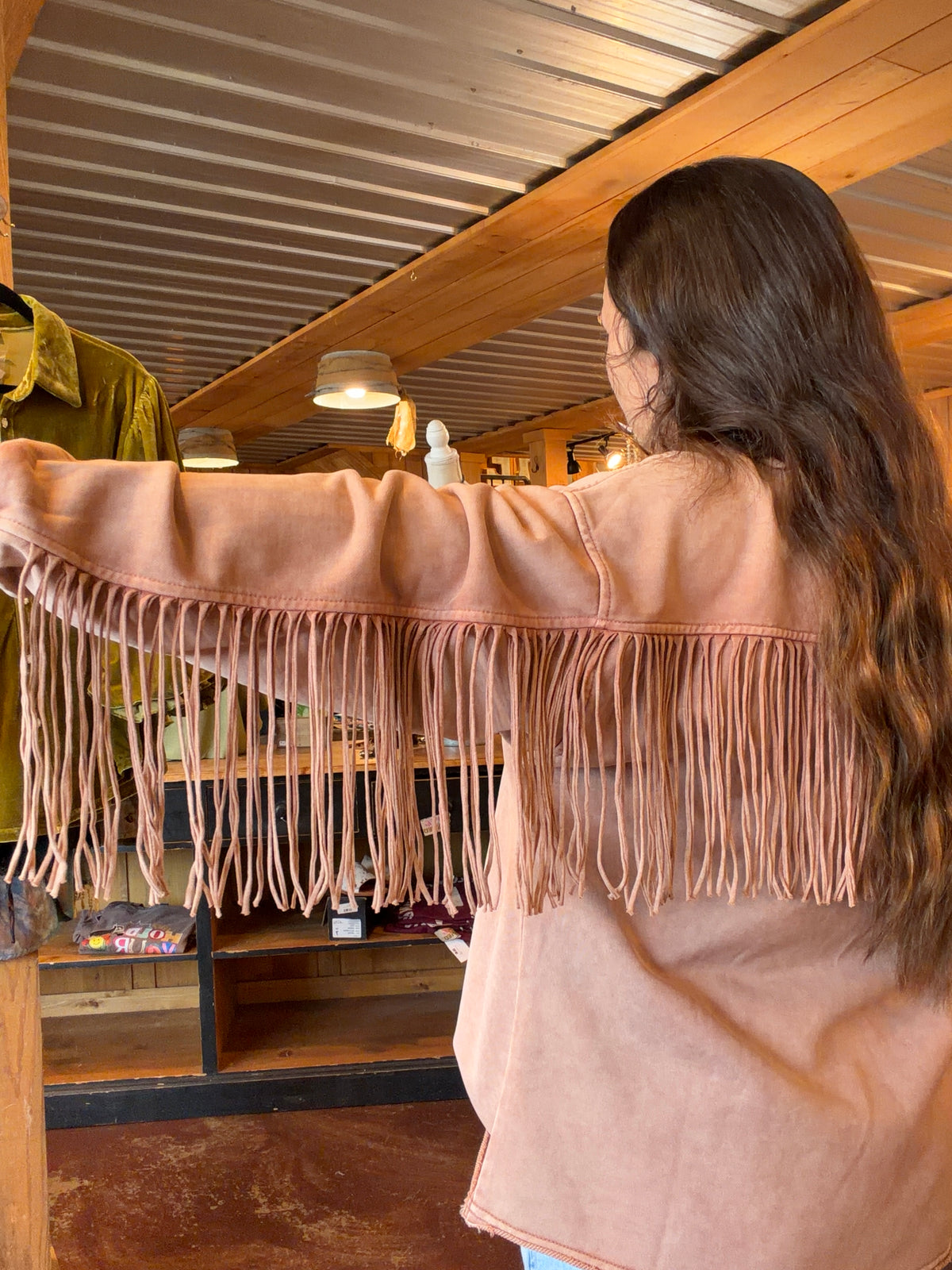 Cinnamon Fringe Top
