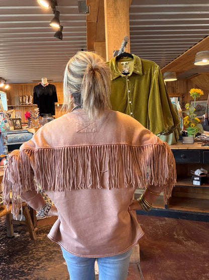 Cinnamon Fringe Top