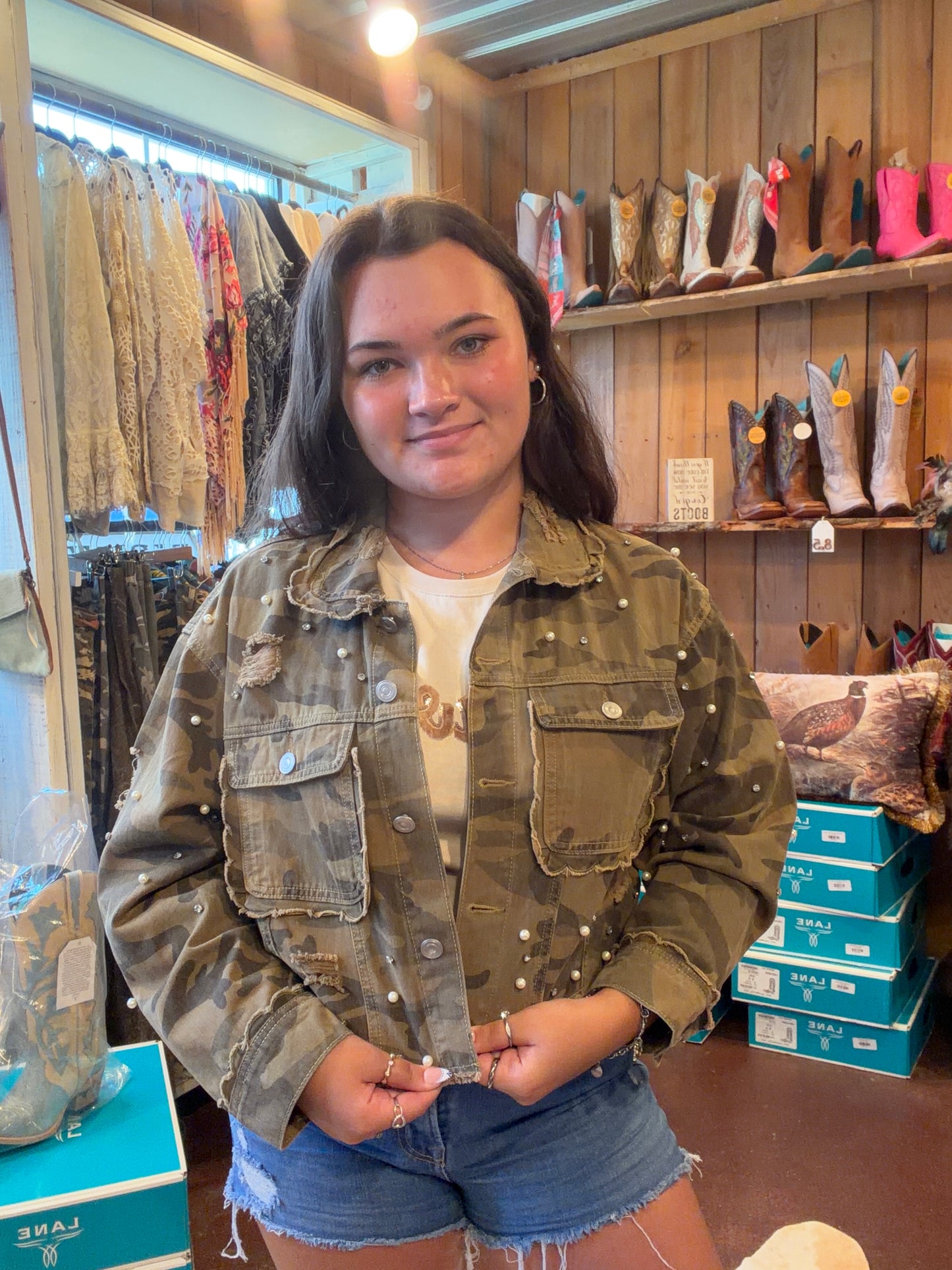 Denim Camo Glitz Jacket