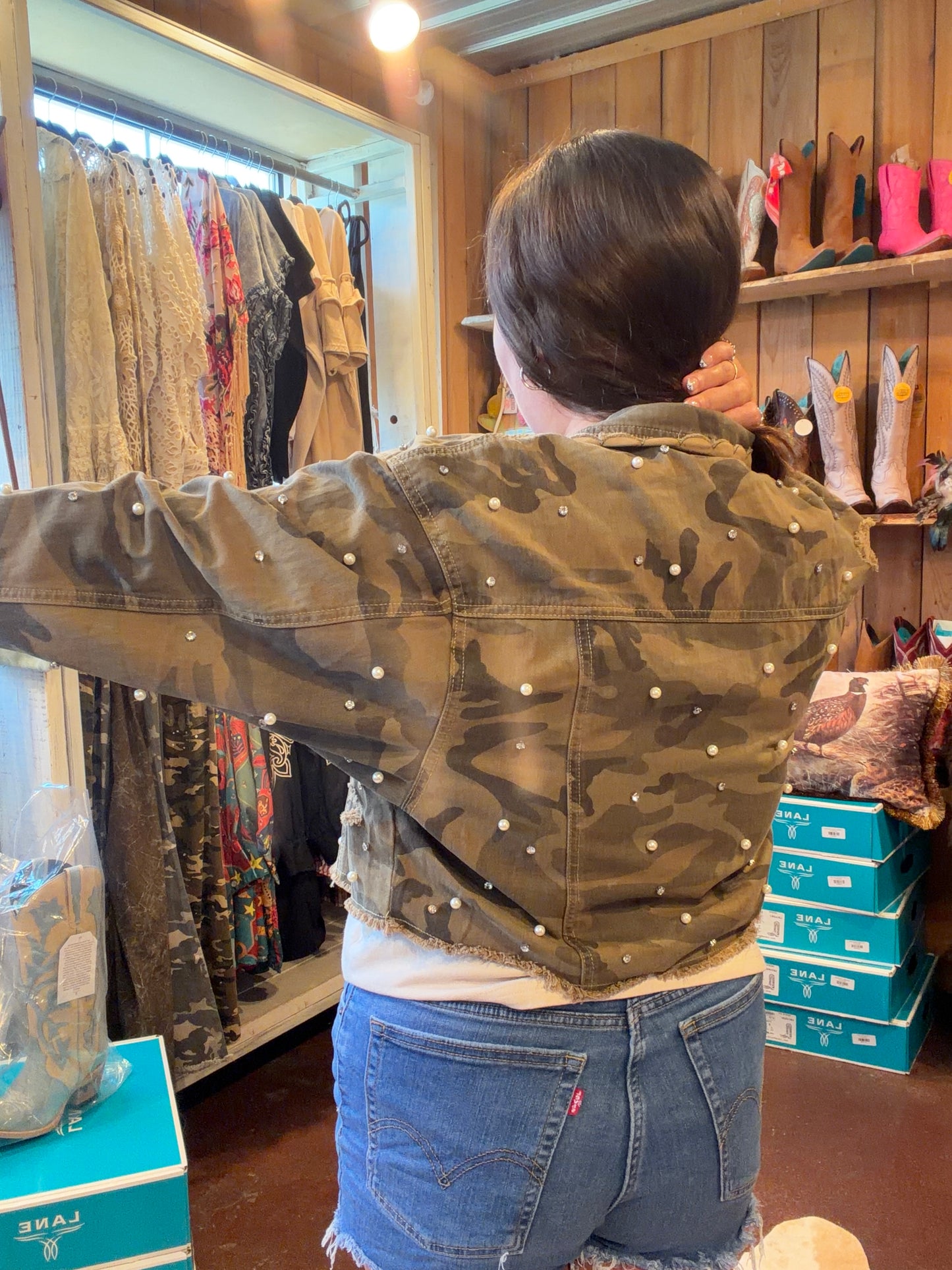 Denim Camo Glitz Jacket