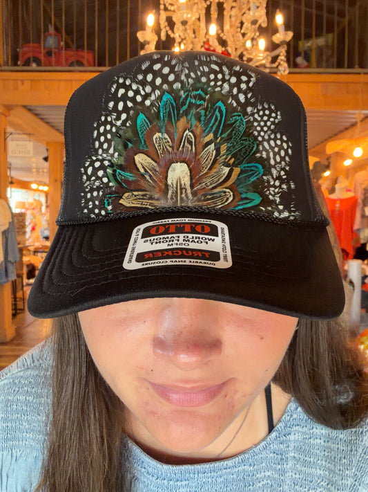 Feather & Turq Trucker Cap