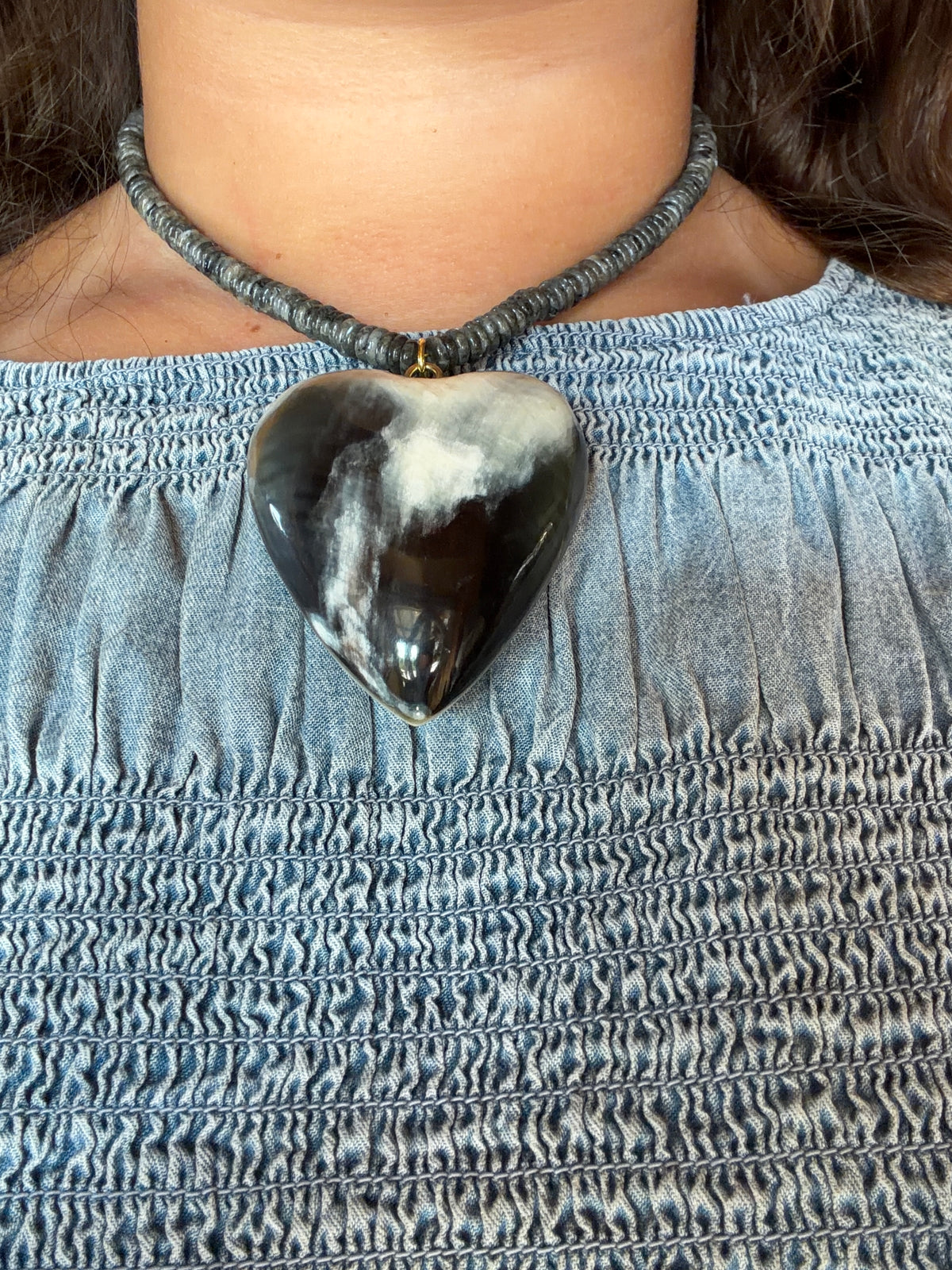 Chunky Heart Bead Necklace