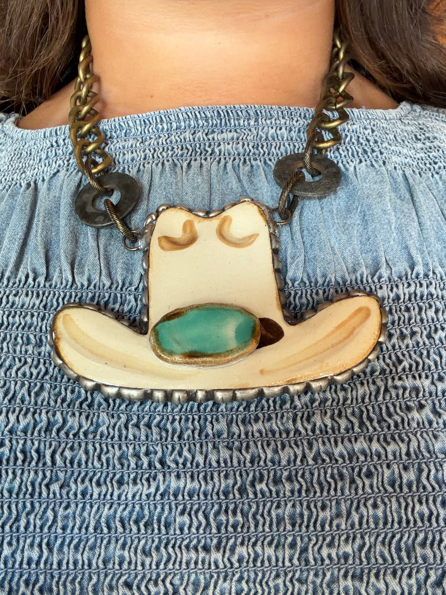 Cowboy Hat Goofin Necklace