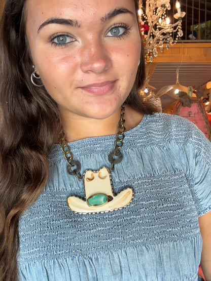 Cowboy Hat Goofin Necklace