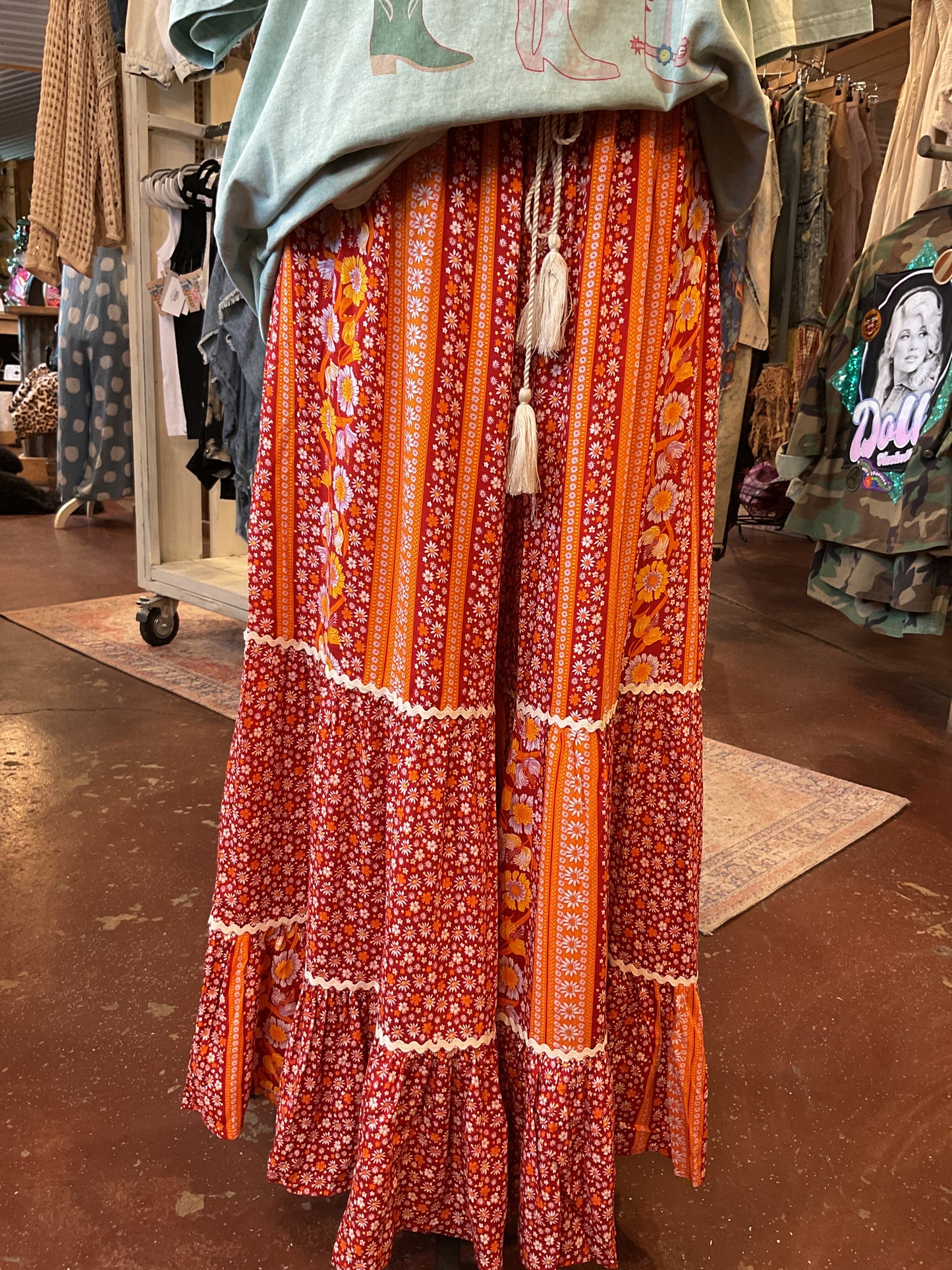 Boho Vibin' Red Pants